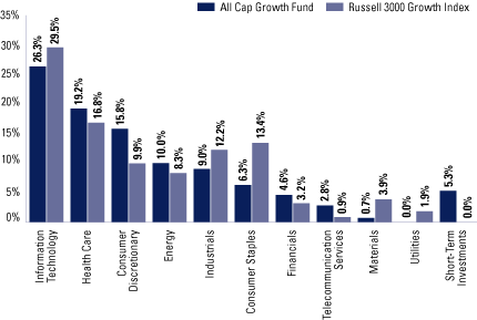 (EQUITY SECTOR ALLOCATION BAR CHART)