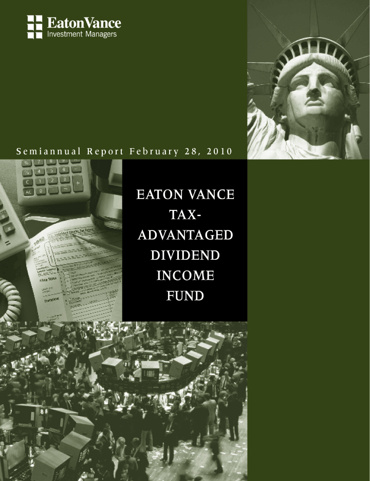 (EATON VANCE TAX-ADVANTAGED DIVIDEND INCOME FUND)