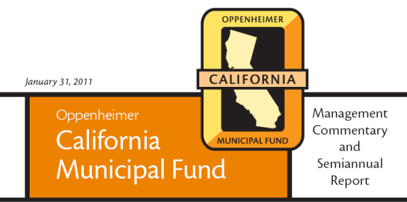 (OPPENHEIMER CALIFORNIA MUNICIPAL FUND LOGO)