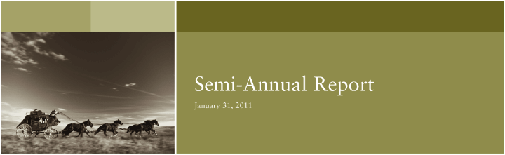 (SEMI ANNUAL REPORT LOGO)