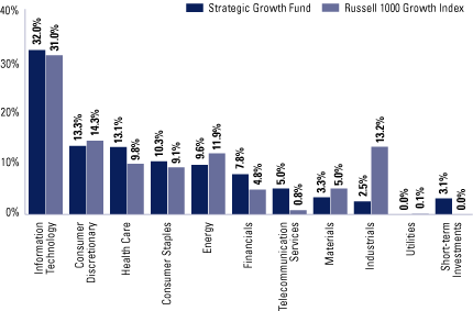 (FUND VS. BENCHMARK SECTOR ALLOCATIONS BAR CHART)