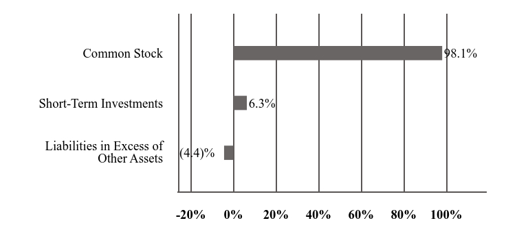 A graphical representation of Investments made.