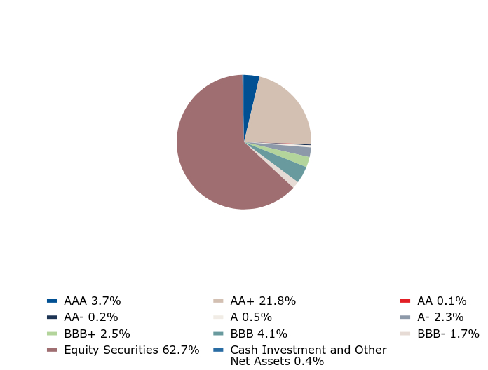 A graphical representation of Investments made.