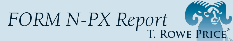 T. Rowe Price N-PX