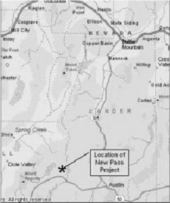 (LOCATION MAP OF NEW PASS PROPERTY)