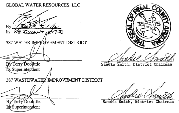 (SIGNATURES AND SEAL)