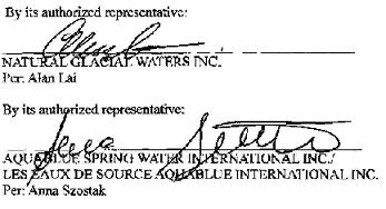 Glacial Agreement Signatures