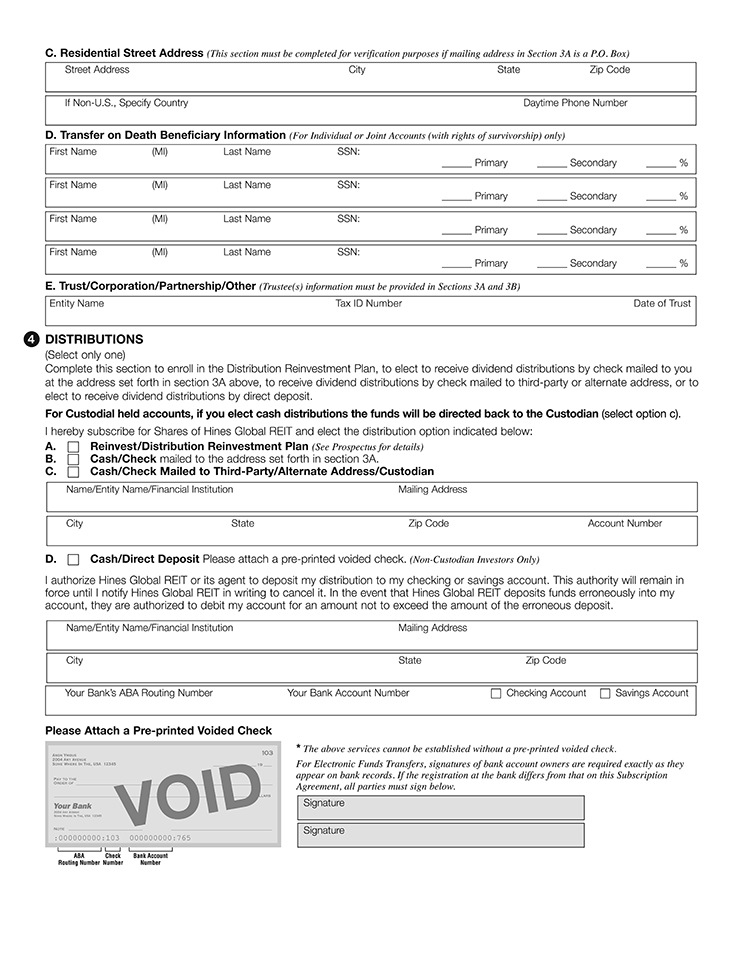 Subscription Agreement Page 2