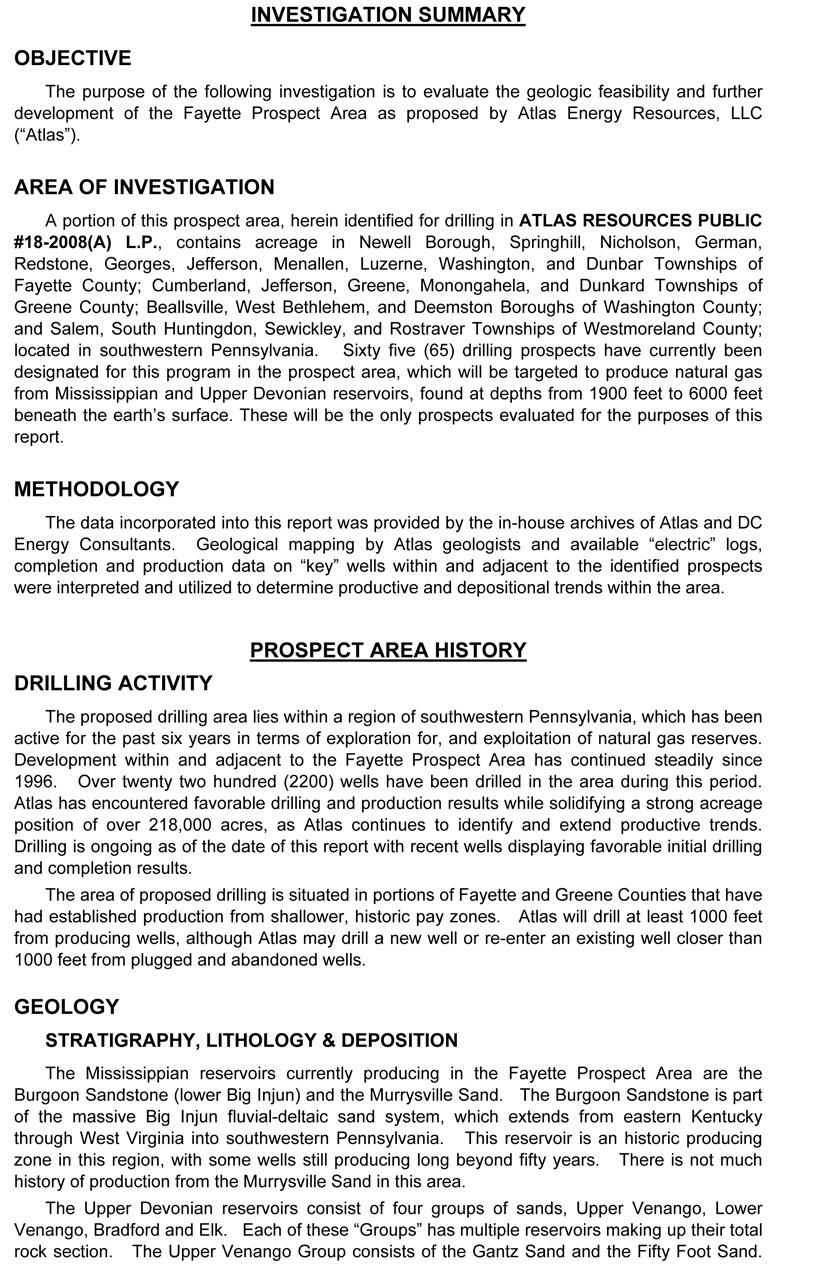 Atlas Resources Public #18-2008(A) L.P.