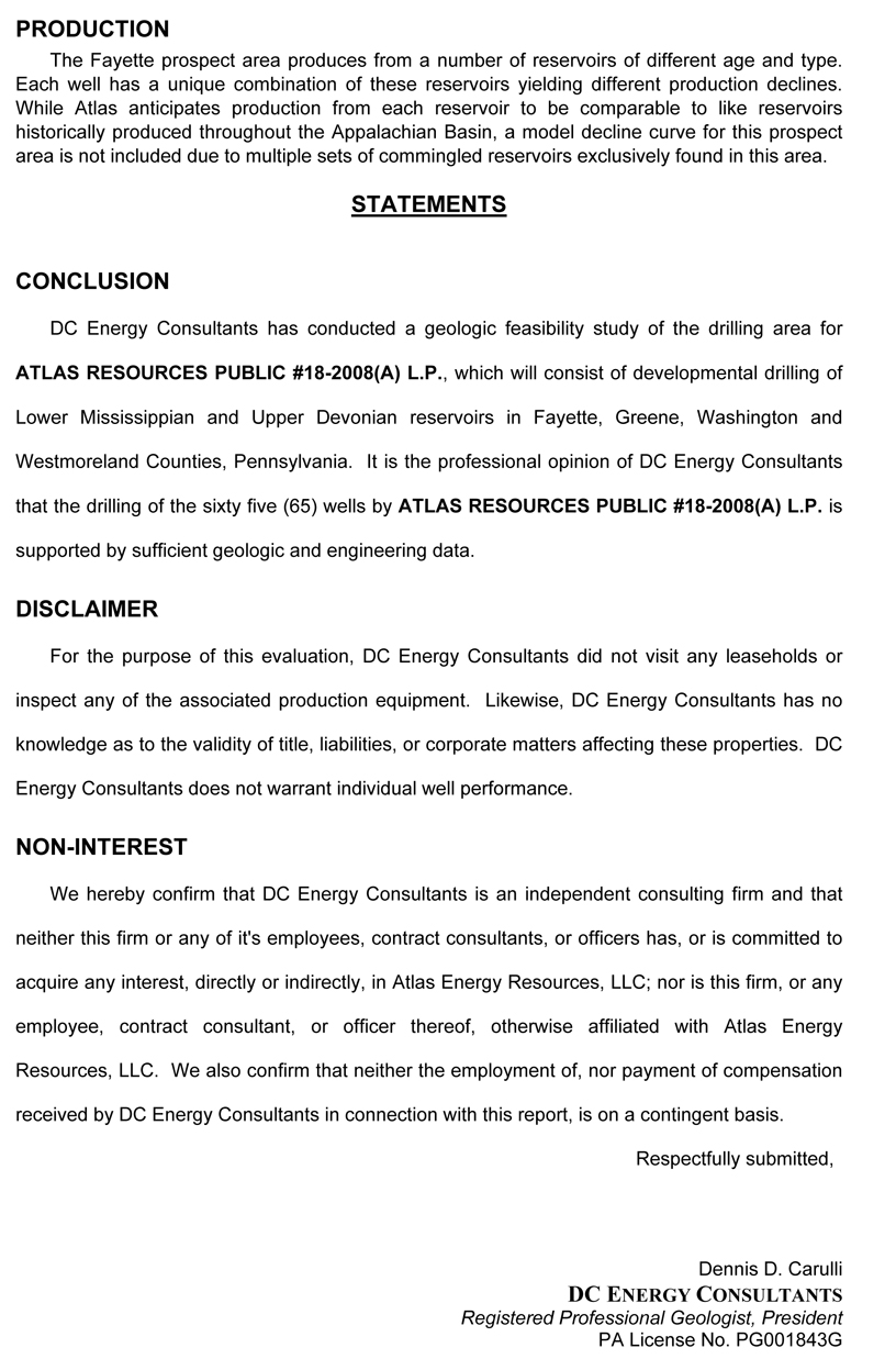 Atlas Resources Public #18-2008(A) L.P.