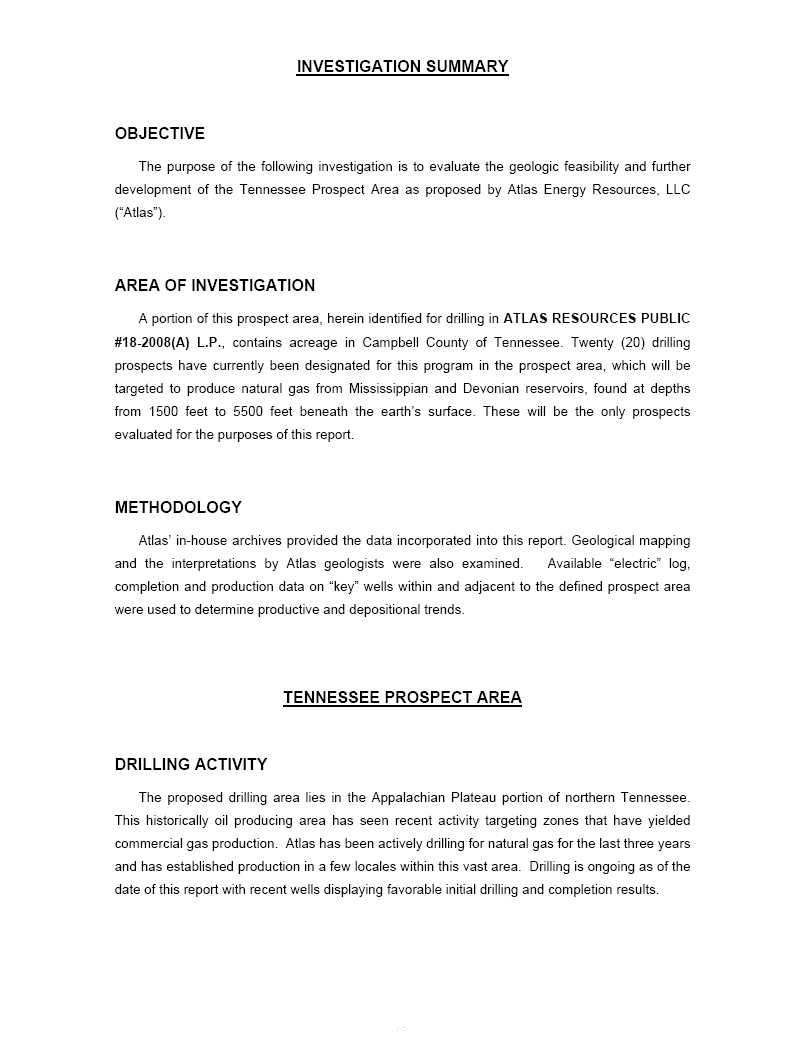 Atlas Resources Public #18-2008(A) L.P.