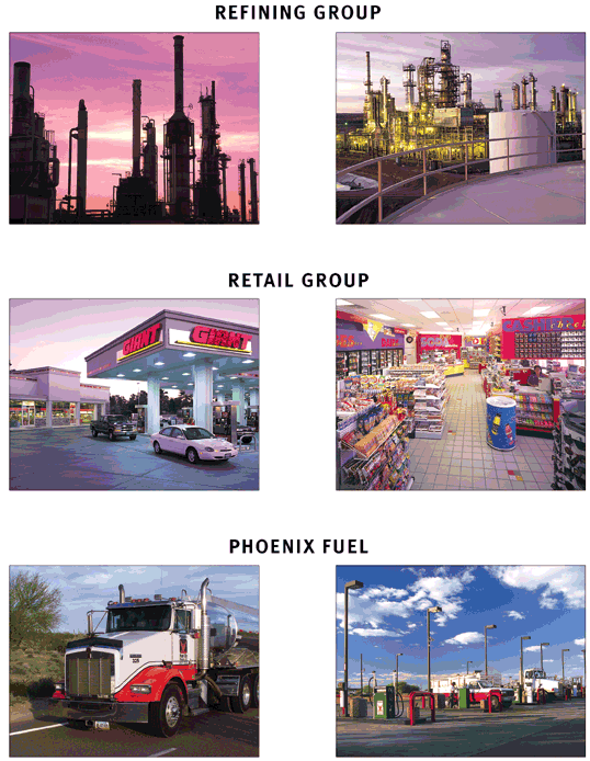 (PHOTOS OF GIANT REFINING GROUP, RETAIL GROUP AND PHOENIX FUEL)