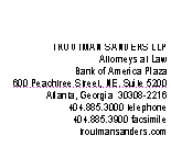 (TROUTMAN SANDERS LETTERHEAD)