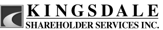 (KINGSDALE SHAREHOLDERS SERVICES INC LOGO)