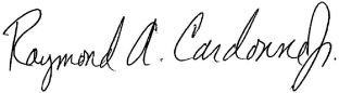 Raymond A. Cardonne signature