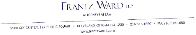 (FRANTZ WARD LETTERHEAD)