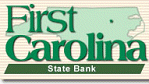 (FIRST CAROLINA LOGO)