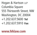 (HOGAN & HARTSON LETTERHEAD)