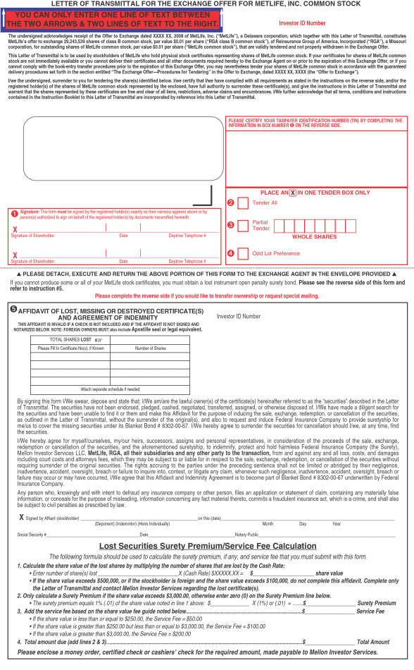 (LETTER OF TRANSMITTAL)