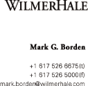 (WILMERHALE LOGO)