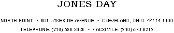 (JONES DAY LETTERHEAD)