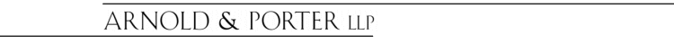 (ARNOLD & PORTER LLP LETTERHEAD)